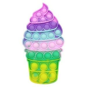 Fidget Toy Ice Cream Cone Custard Push Pop Bubble Silicone Sensory